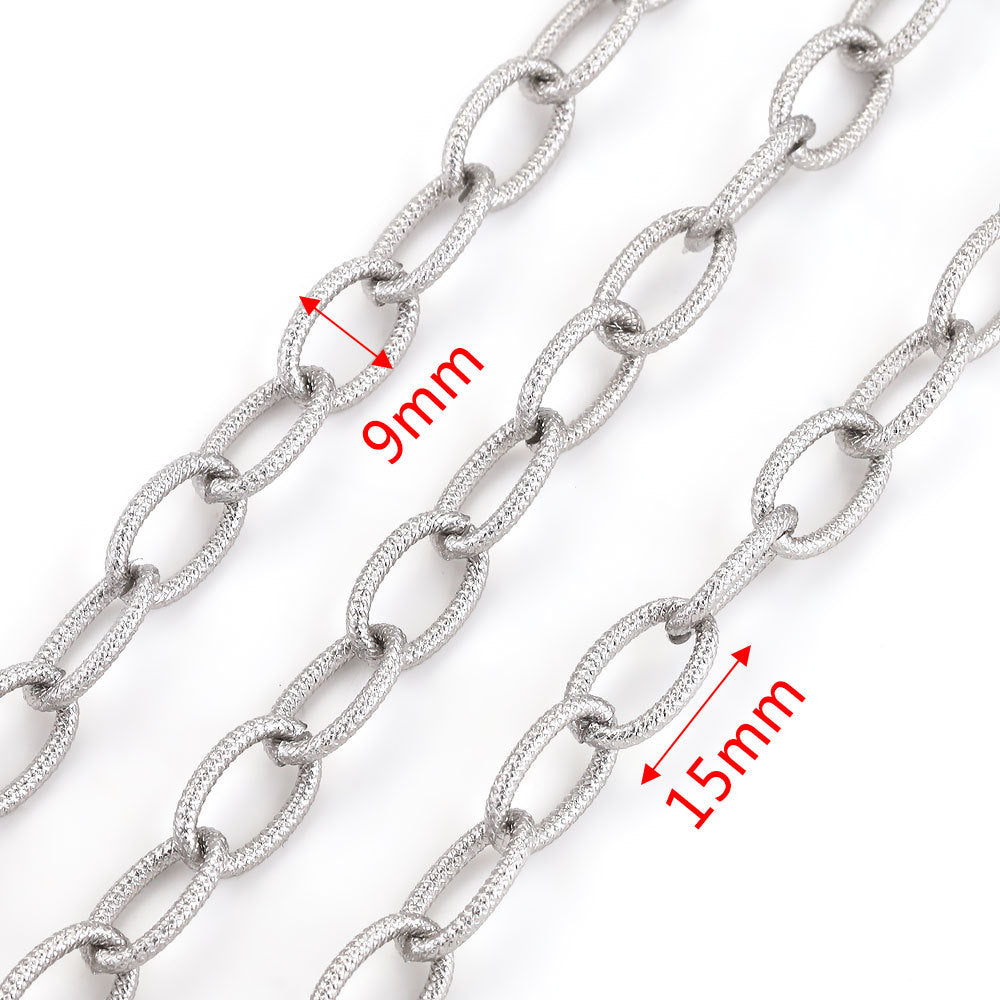 Wholesale 5 rolls - 500 cm various styles of stainless steel punk chain